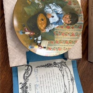 Decorative Collector's Plate with Child and Toy Design